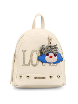 LOVE MOSCHINO: zaini - Piccolo zaino in ecopelle con Charming Doll