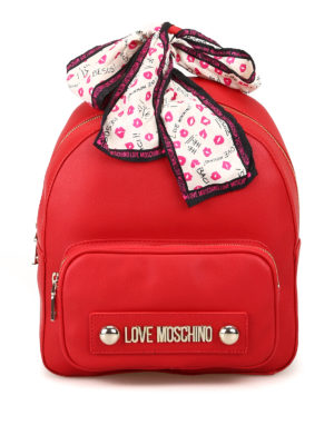 LOVE MOSCHINO: zaini - Zainetto in ecopelle con foulard
