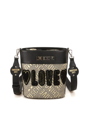 LOVE MOSCHINO: Secchielli - Secchiello in jacquard con logo a contrasto