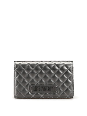 LOVE MOSCHINO: pochette - Clutch in ecopelle matelassé