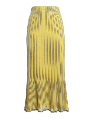 M MISSONI: Long skirts - Striped lurex-knit skirt