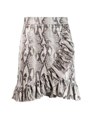 m.s.g.m.: gonne di pelle - Gonna corta in ecopelle stampa pitone