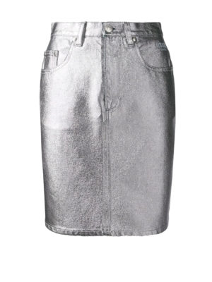 m.s.g.m.: minigonne - Gonna corta spalmata metallizzata