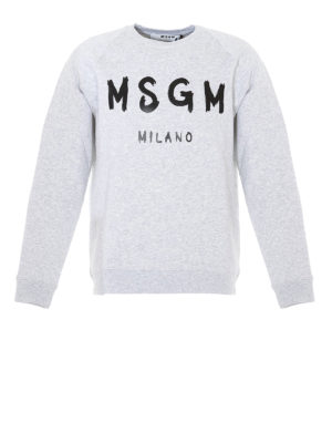 m.s.g.m.: Felpe e maglie - Felpa con stampa logo a contrasto