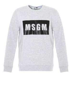 m.s.g.m.: Felpe e maglie - Felpa grigia con stampa logo