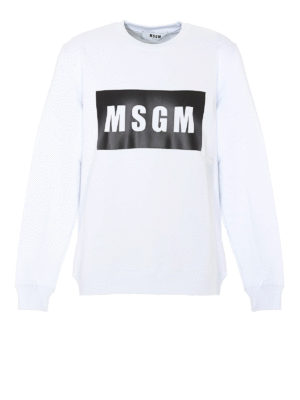 m.s.g.m.: Felpe e maglie - Felpa bianca con stampa logo