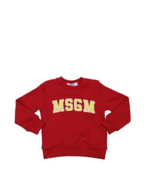 m.s.g.m.: Sweatshirts & Sweaters - MSGM sweatshirt in red cotton