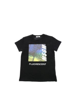 m.s.g.m.: t-shirts - Multicolor print T-shirt in black