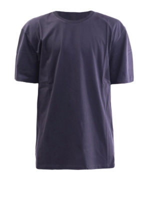 m.s.g.m.: t-shirts - Rear logo print cotton T-shirt