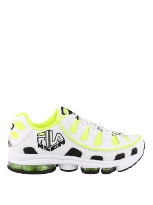 m.s.g.m.: sneakers - Sneaker Silva in pelle e tessuto fluo