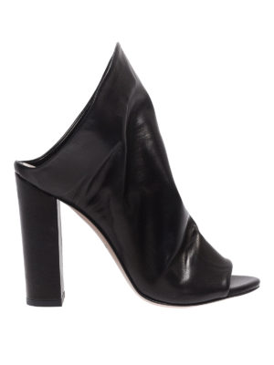 MARC ELLIS: sabot - Mules spuntate in nappa nera