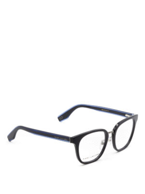 Marc Jacobs: glasses - Blue acetate square eyeglasses