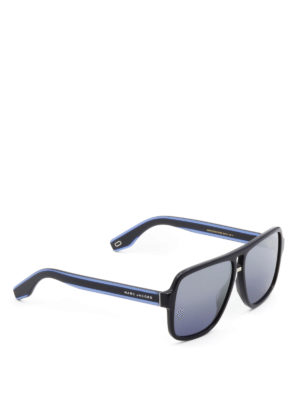 Marc Jacobs: sunglasses - Blue acetate square sunglasses