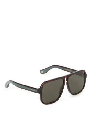Marc Jacobs: sunglasses - Dark Havana aviator sunglasses