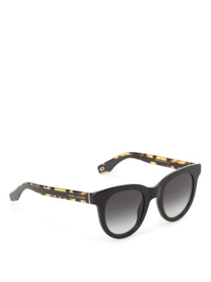 Marc Jacobs: sunglasses - Havana black rounded sunglasses