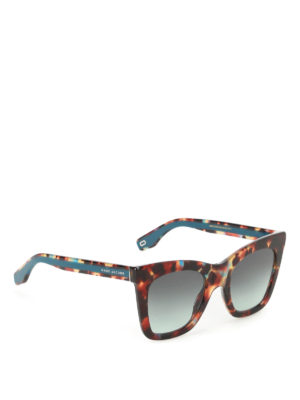 Marc Jacobs: sunglasses - Havana Turquoise squared sunglasses