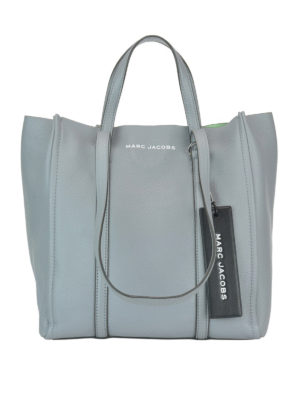 MARC JACOBS: shopper - Borsa The Tag Tote in pelle grigia