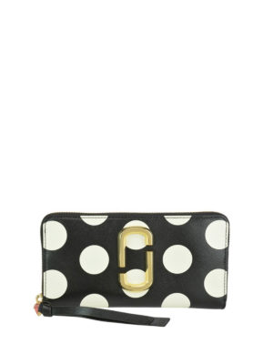 MARC JACOBS: portafogli - Portafoglio Snapshot in pelle a pois