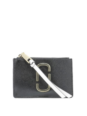 MARC JACOBS: portafogli - Portafoglio in pelle saffiano con zip
