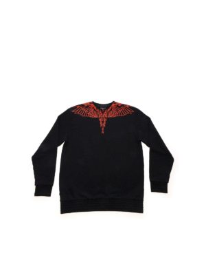 Marcelo Burlon Kids: Sweatshirts & Sweaters - Wings Red sweatshirt in black