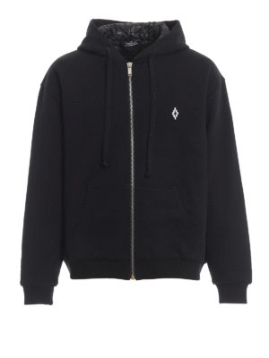 Marcelo Burlon: giacche imbottite - Giacca imbottita Rose Square stile felpa