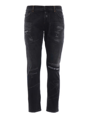 Marcelo Burlon: straight leg jeans - Gothic Surfer Antifit jeans