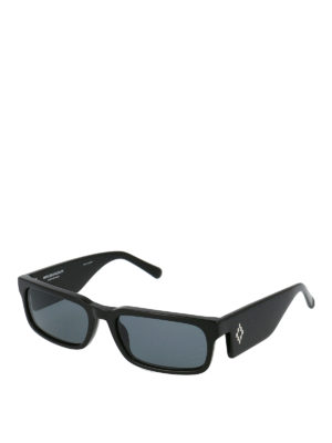 Marcelo Burlon: sunglasses - Rectangular sunglasses with maxi temples