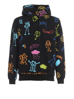 Marcelo Burlon: Felpe e maglie - Felpa All over Sketch con cappuccio
