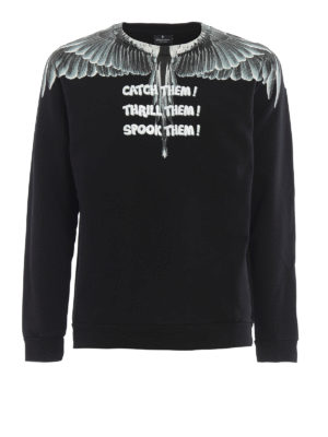 Marcelo Burlon: Felpe e maglie - Felpa nera Catch Them Wings