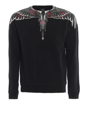 Marcelo Burlon: Felpe e maglie - Felpa nera Flower Wings