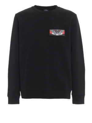 Marcelo Burlon: Felpe e maglie - Felpa girocollo nera Patch Wings