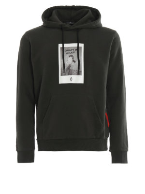 Marcelo Burlon: Felpe e maglie - Felpa verdone con cappuccio Rose Square