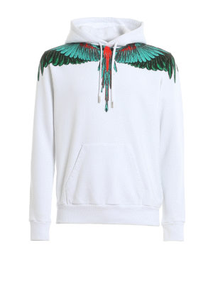 Marcelo Burlon: Sweatshirts & Sweaters - Wood Wings white hoodie