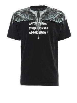 Marcelo Burlon: t-shirt - T-shirt nera Catch Them Wings