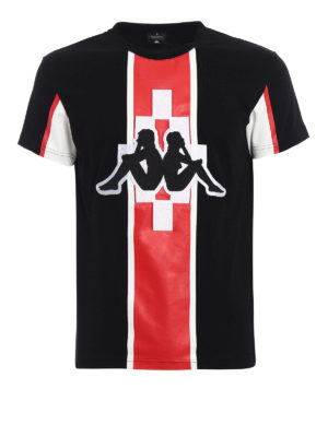 Marcelo Burlon: t-shirt - T-shirt in jersey Kappa Tape