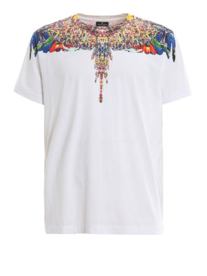 Marcelo Burlon: t-shirts - Multicolor Wings white T-shirt