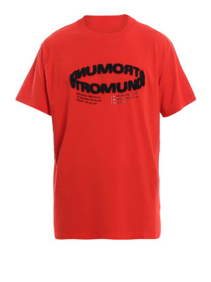 Marcelo Burlon: t-shirts - Otromundo Circle red cotton T-shirt