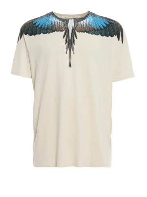 Marcelo Burlon: t-shirts - Turquoise Wings T-shirt