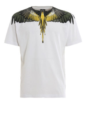 Marcelo Burlon: t-shirt - T-shirt bianca Yellow Wings