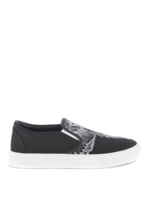 Marcelo Burlon: sneakers - Slip-on in canvas con ricamo Wings