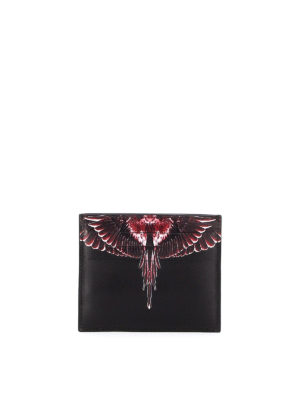 Marcelo Burlon: wallets & purses - Red Ghost Wings card holder