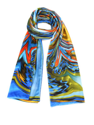 Maria Enrica Nardi: scarves - Grace print double velvet scarf