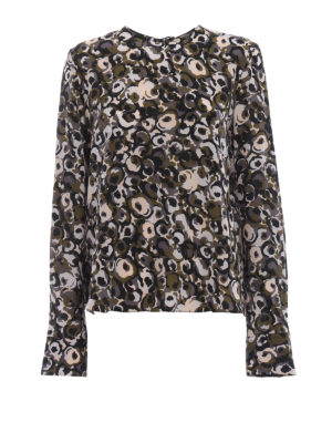 Marni: bluse - Blusa in seta fantasia con zip sul retro