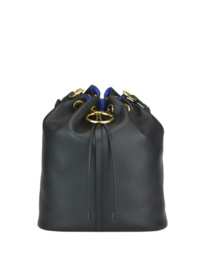 Marni: Secchielli - Secchiello in pelle nera martellata