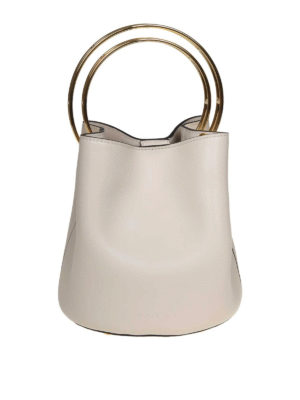 Marni: Secchielli - Secchiello piccolo in pelle avorio