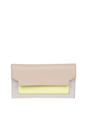 Marni: pochette - Borsa portafoglio Bellows in pelle saffiano