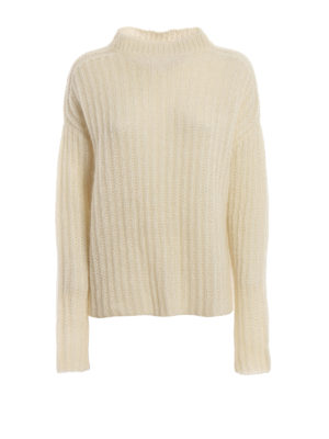 Marni: maglia collo rotondo - Pullover in misto mohair bianco