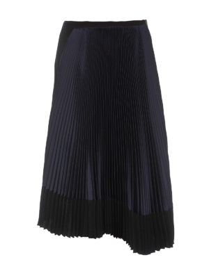 Marni: gonne al ginocchio  e longuette - Gonna asimmetrica con pannello plissé