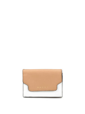 Marni: portafogli - Piccolo portafoglio in pelle color block