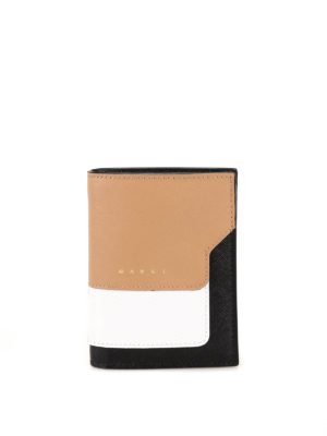Marni: portafogli - Portafoglio piccolo in pelle color block